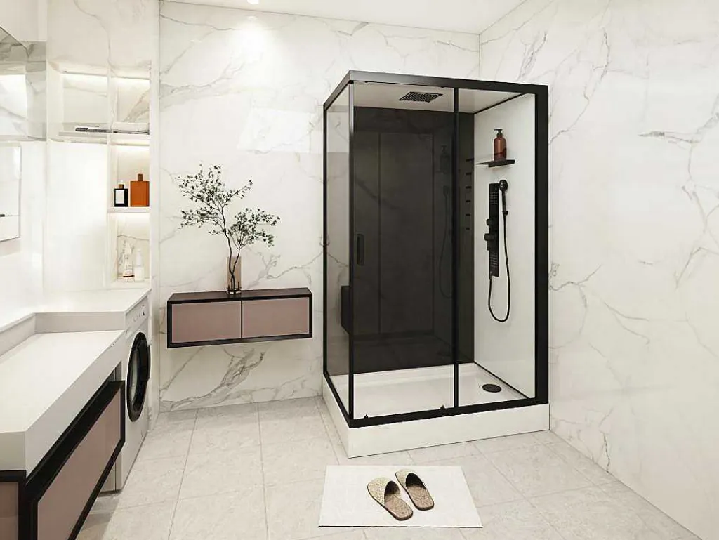Douchecabine Massagefunctie - Omkeerbare Installatie - L110 X B80 X H215 Cm - Fomira-Shower & Design Online