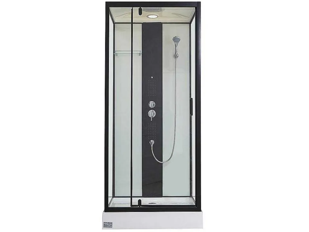 Douchecabine Met Massagestralen Primea - 2 Zones Met Massagestralen - L90 X D90 X H215 Cm - Tropische Regenfunctie En Handdouchekop-Shower & Design Best