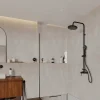 Douchekolom Aita Van Mat Zwart Roestvrij Staal - 127 Cm-Shower & Design New