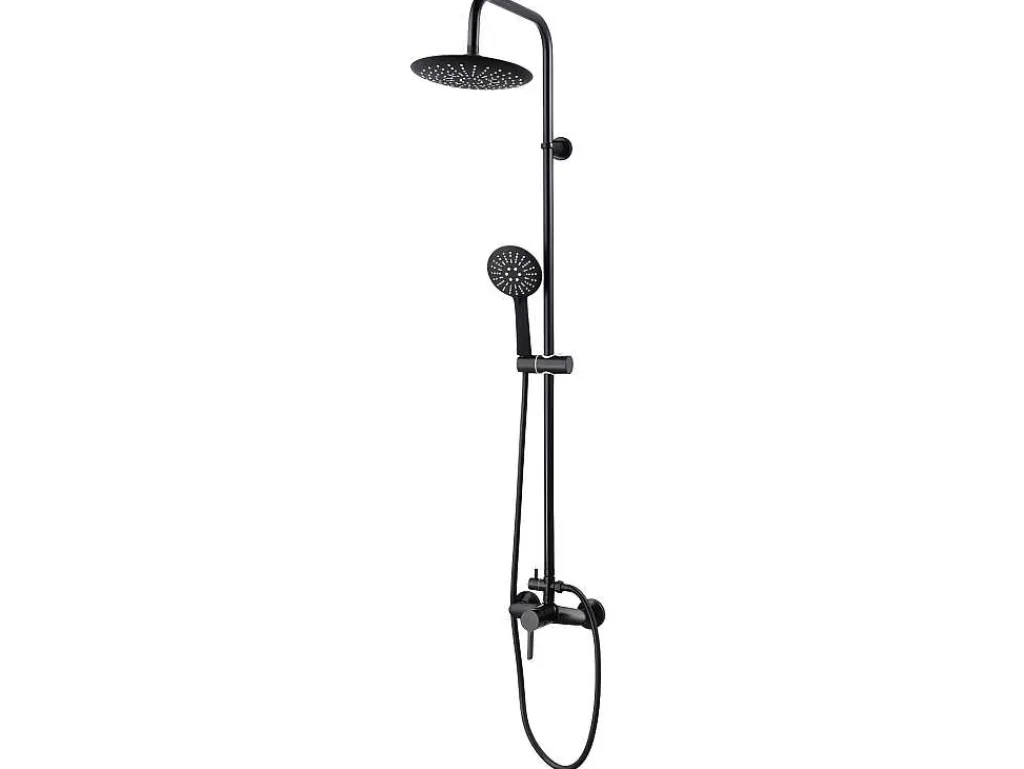 Douchekolom Aita Van Mat Zwart Roestvrij Staal - 127 Cm-Shower & Design New