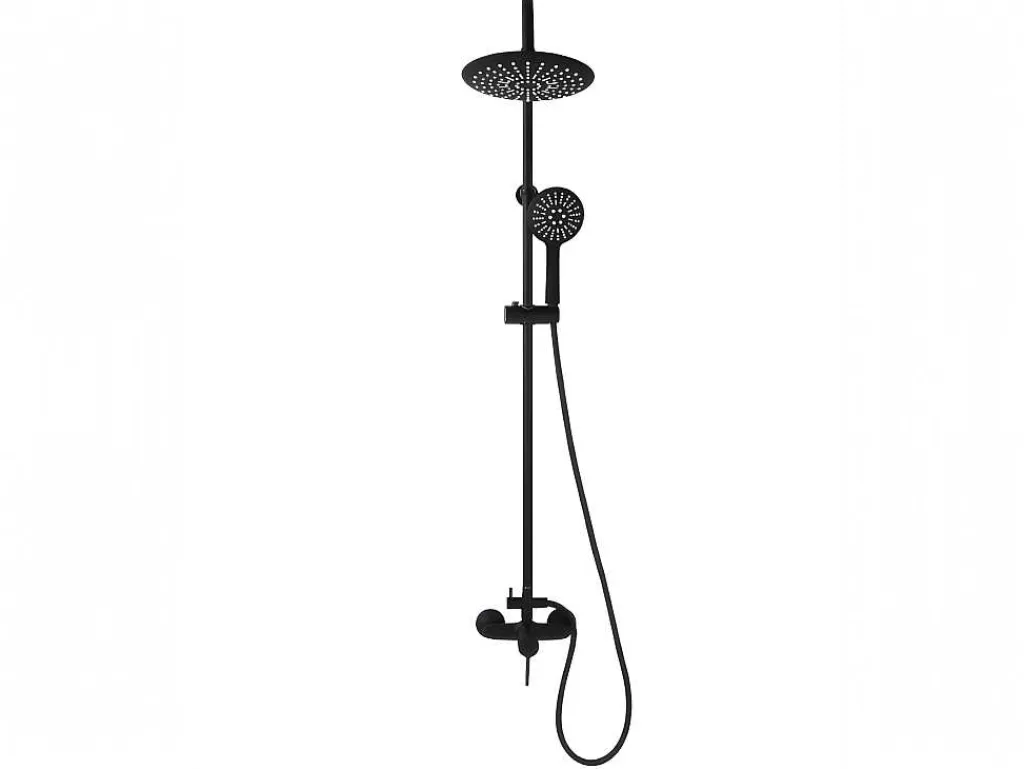 Douchekolom Aita Van Mat Zwart Roestvrij Staal - 127 Cm-Shower & Design New