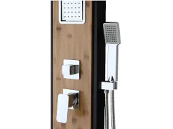 Douchekolom Met Massagestralen Dalima - Tropische Regen - Bamboepaneel - 22 X 145Cm-Shower & Design Discount