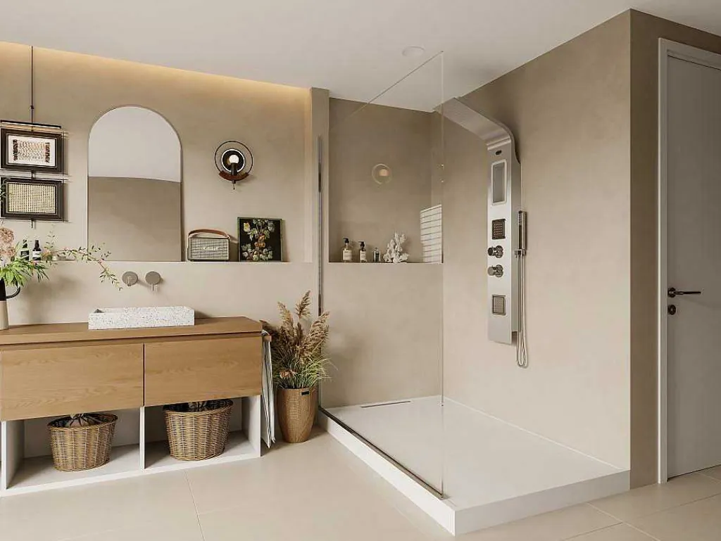 Douchekolom Met Massagestralen Amanda - Met Opbergruimte - 22 X 145 Cm-Shower & Design Best
