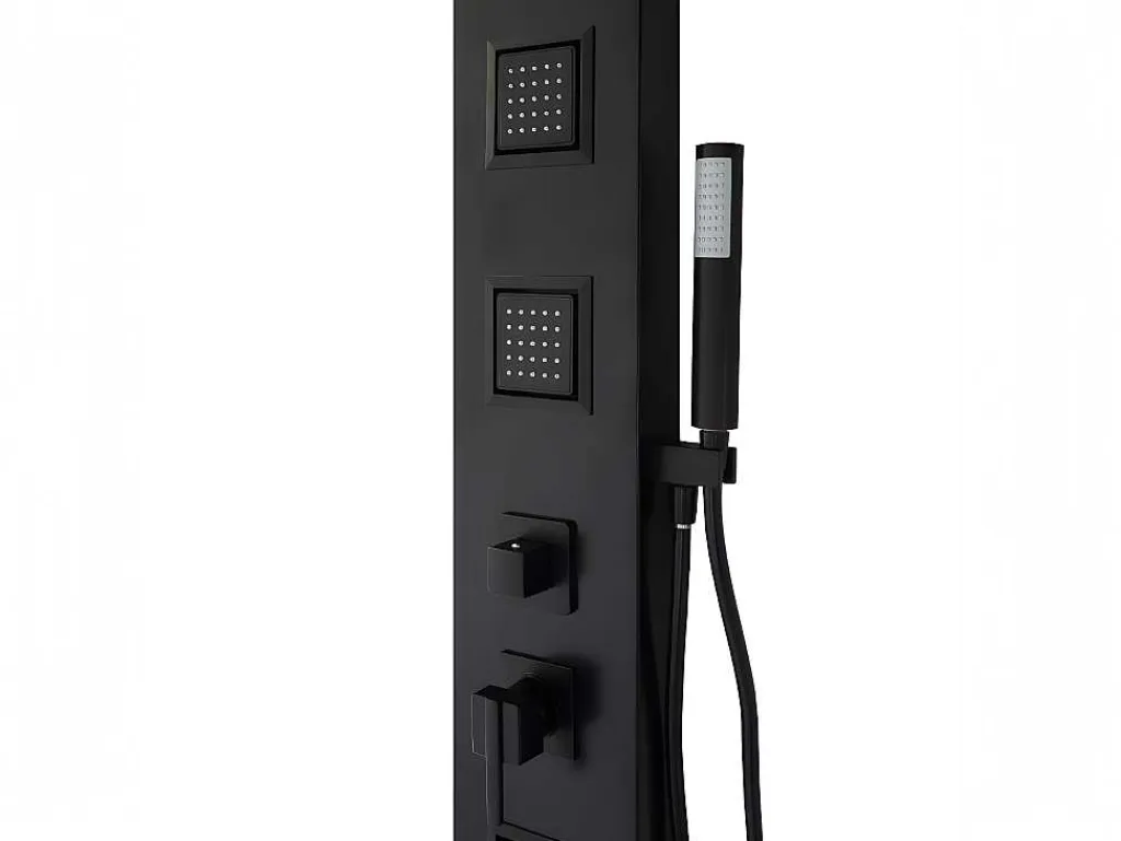 Douchekolom Met Massagestralen Tyra - Zwart - 20*150 Cm-Shower & Design Discount