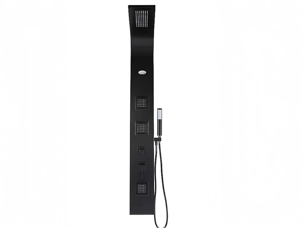Douchekolom Met Massagestralen Tyra - Zwart - 20*150 Cm-Shower & Design Discount