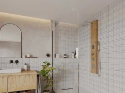Douchekolom Met Massagestralen Solal Van Bamboe - 20 X 140Cm-Shower & Design Hot