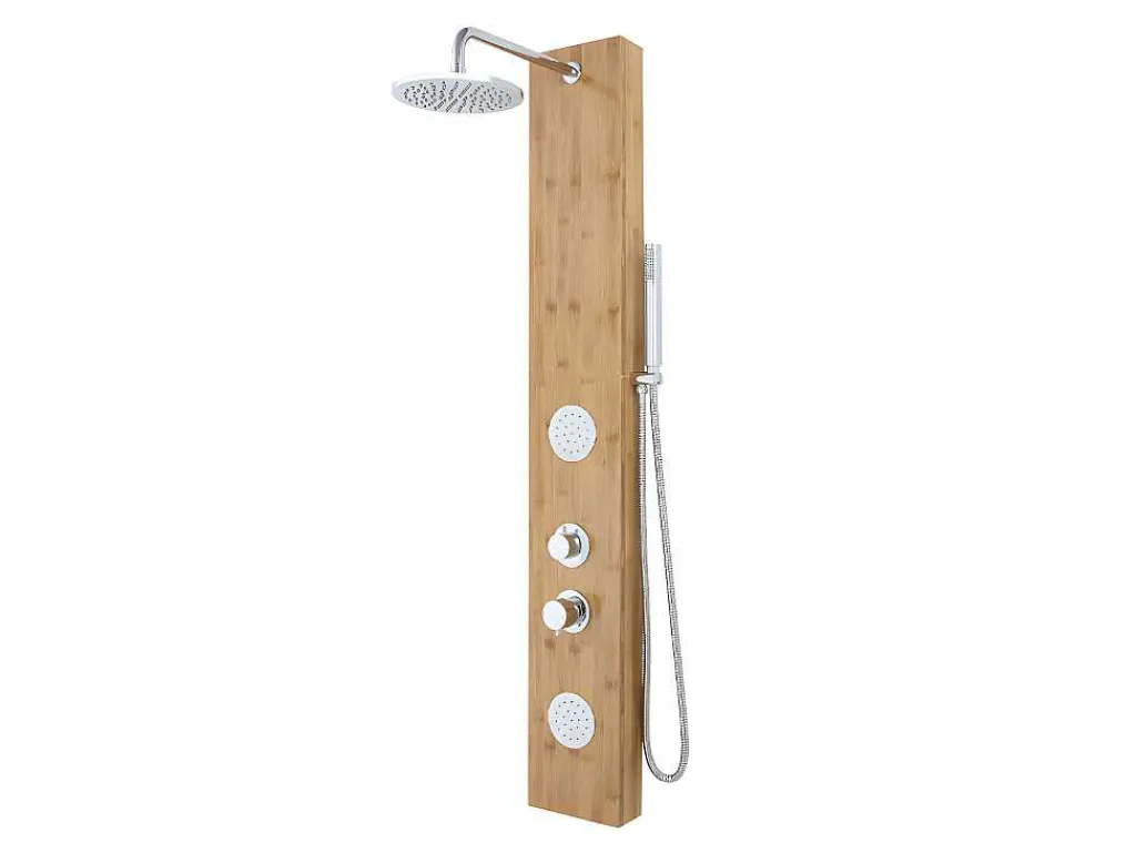Douchekolom Met Massagestralen Solal Van Bamboe - 20 X 140Cm-Shower & Design Hot