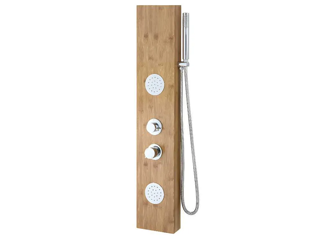 Douchekolom Met Massagestralen Solal Van Bamboe - 20 X 140Cm-Shower & Design Hot
