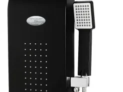 Douchekolom Met Massagestralen Kourbea - Zwart - 20 X 132 Cm-Shower & Design Outlet