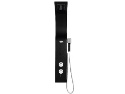 Douchekolom Met Massagestralen Kourbea - Zwart - 20 X 132 Cm-Shower & Design Outlet