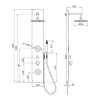 Douchekolom Met Massagestralen Jubida - Zwart - 20*130 Cm-Shower & Design New