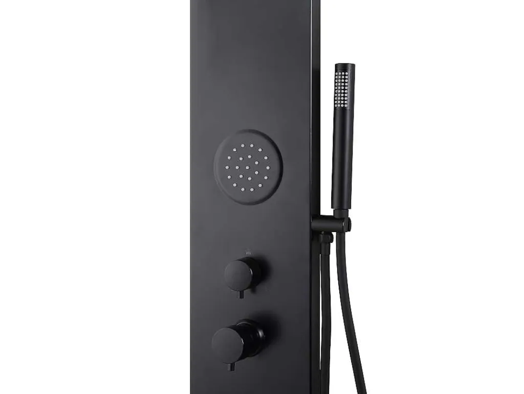 Douchekolom Met Massagestralen Jubida - Zwart - 20*130 Cm-Shower & Design New