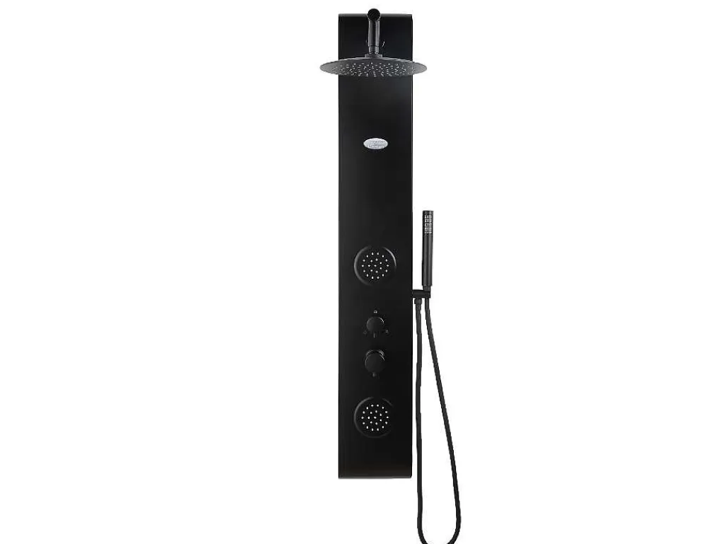 Douchekolom Met Massagestralen Jubida - Zwart - 20*130 Cm-Shower & Design New