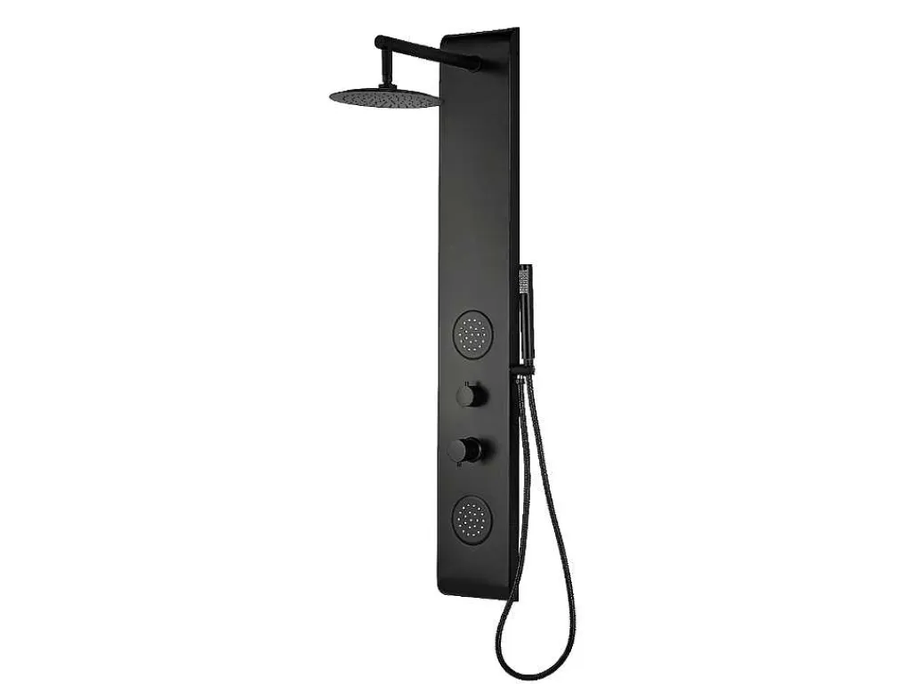 Douchekolom Met Massagestralen Jubida - Zwart - 20*130 Cm-Shower & Design New