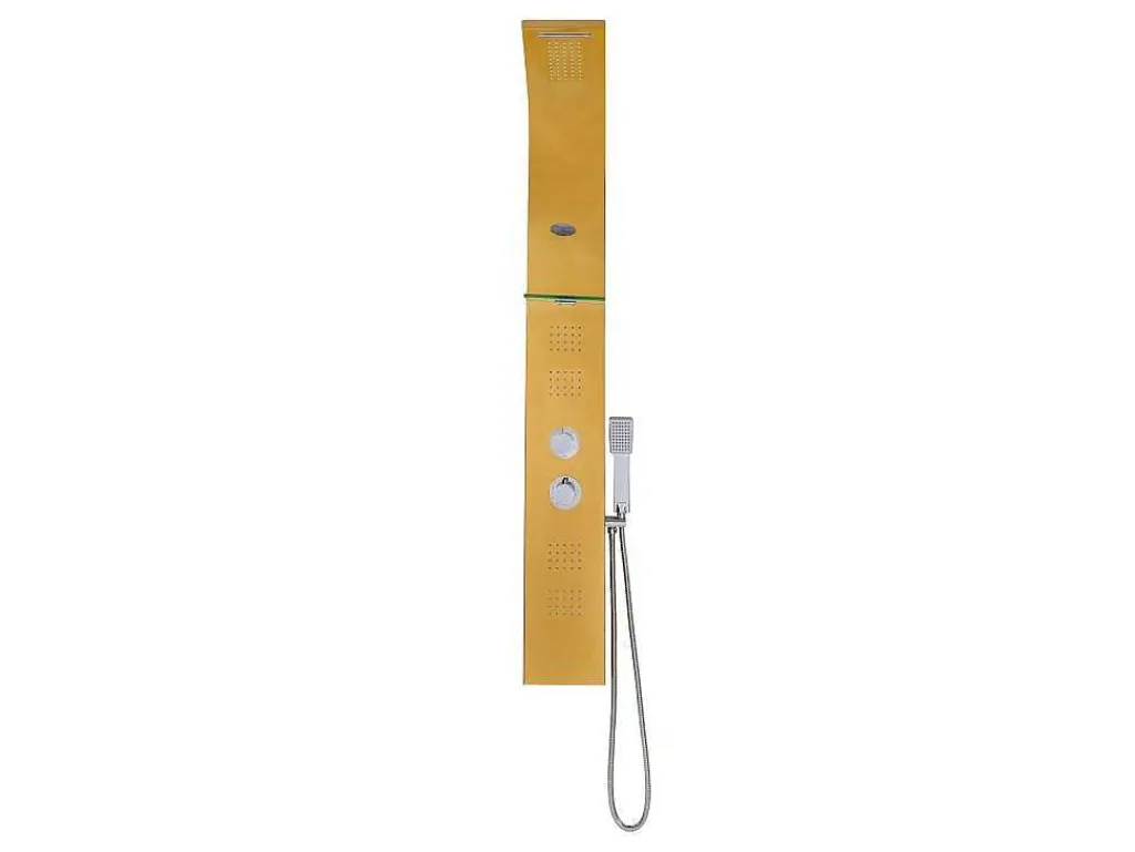Douchekolom Met Thermostaatkraan En Massagestralen Josta - Goud - 45 X 150 Cm-Shower & Design Best