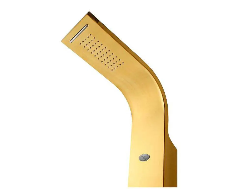 Douchekolom Met Thermostaatkraan En Massagestralen Josta - Goud - 45 X 150 Cm-Shower & Design Best