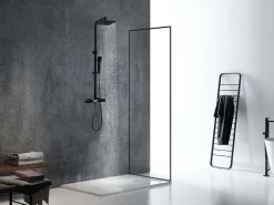 Douchekolom Peneda Van Mat Zwart Roestvrij Staal - 125 Cm-Shower & Design Online