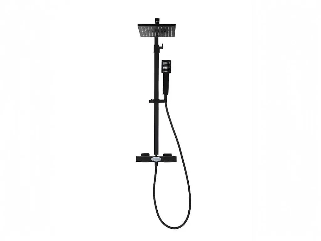Douchekolom Peneda Van Mat Zwart Roestvrij Staal - 125 Cm-Shower & Design Online