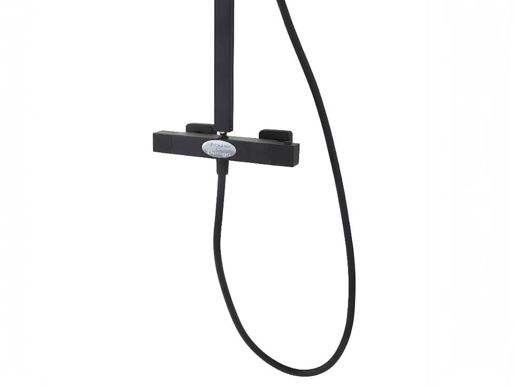Douchekolom Peneda Van Mat Zwart Roestvrij Staal - 125 Cm-Shower & Design Online