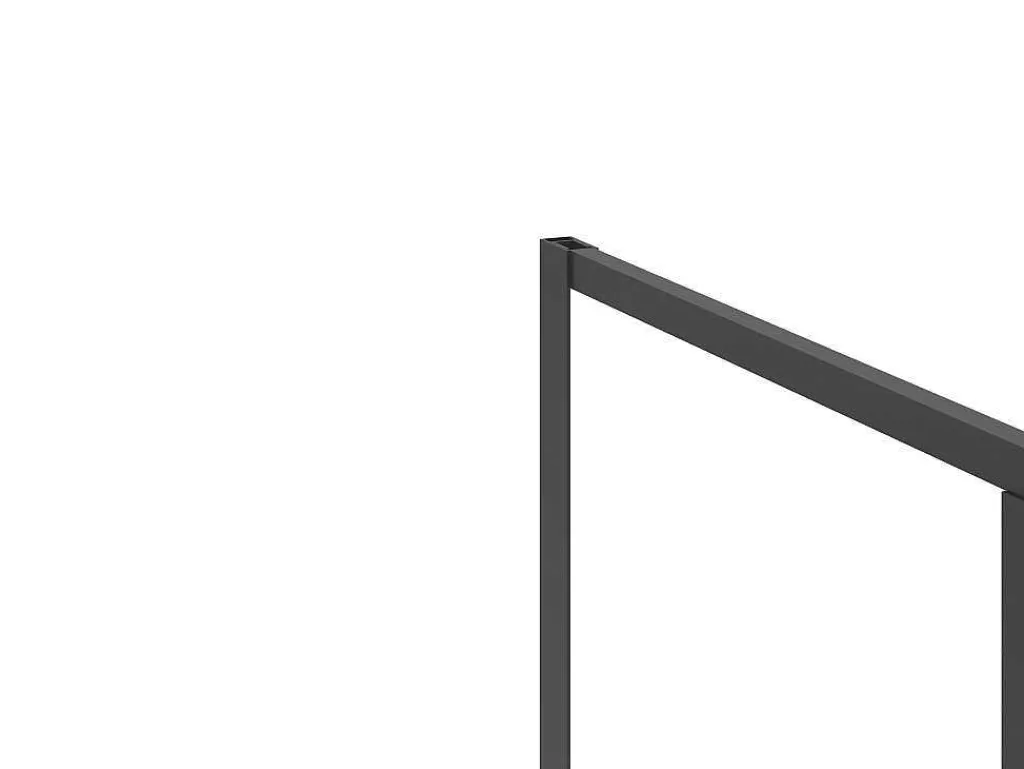 Douchewand Met Draaideur, Mat Zwart, Industriele Stijl - 120 X 80 X 195 Cm - Toroni-Shower & Design Outlet