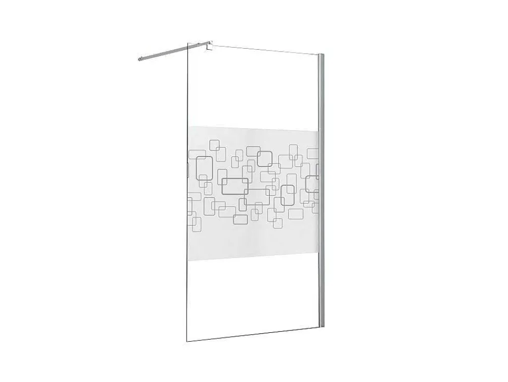Douchewand Paulina Ii Gezeefdrukt Glas - 90 X 190 Cm-Shower & Design Clearance