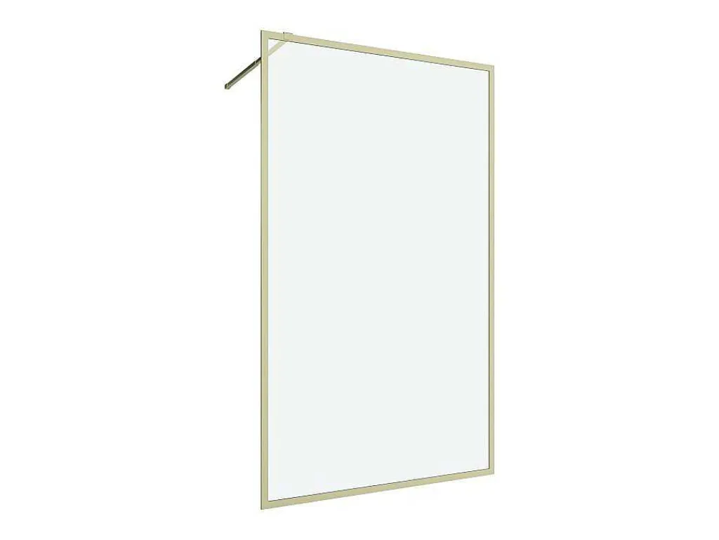 Douchewand Voor Inloopdouche 120 X 200 Cm Goudkleurig Gehard Glas Amberi-Shower & Design