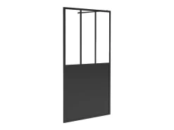Douchewand Voor Inloopdouche Matzwart Industriele Stijl 100 X 200 Cm Urbanik-Shower & Design Sale