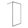 Douchewand Voor Inloopdouche 100 X 200 Cm Matzwart Gehard Glas Amberi-Shower & Design Best