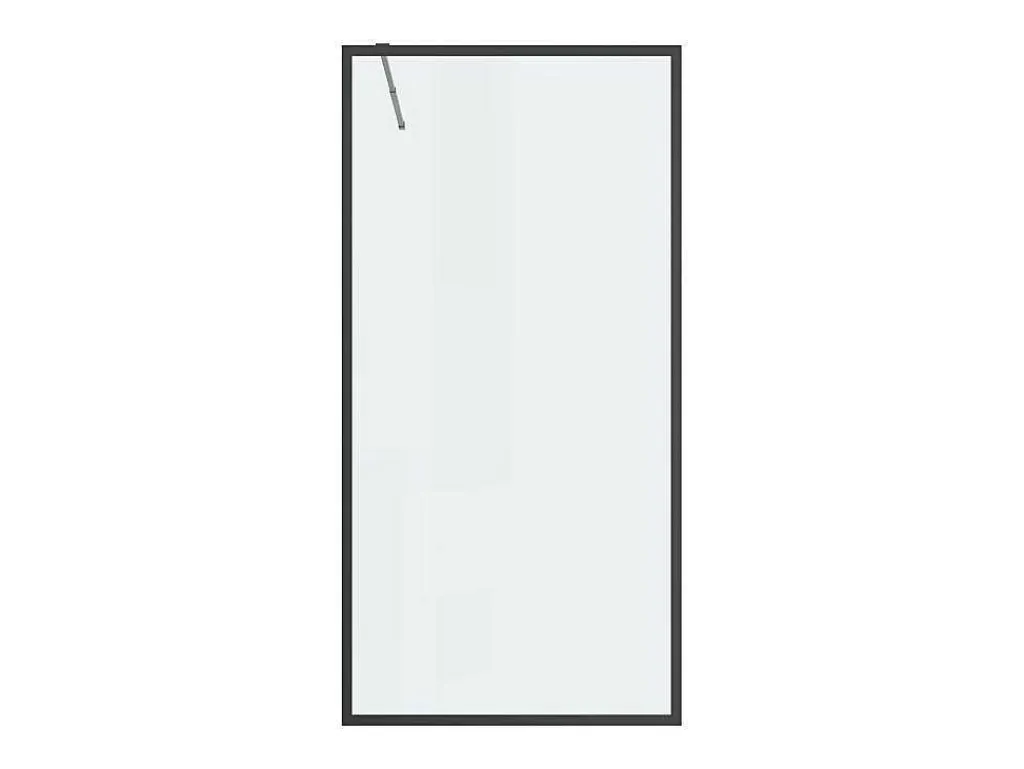 Douchewand Voor Inloopdouche 100 X 200 Cm Matzwart Gehard Glas Amberi-Shower & Design Best