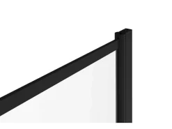 Draaibaar Badscherm Met Industriele Stijl - 80 X 140 Cm - Mat Zwart - Glas - Rivanon-Shower & Design Hot