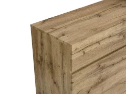 Draaibaar Barmeubel Eldir - 2 Deuren, 1 Lade En 1 Nis - Mdf - Eiken & Zwart-Vente-unique Best