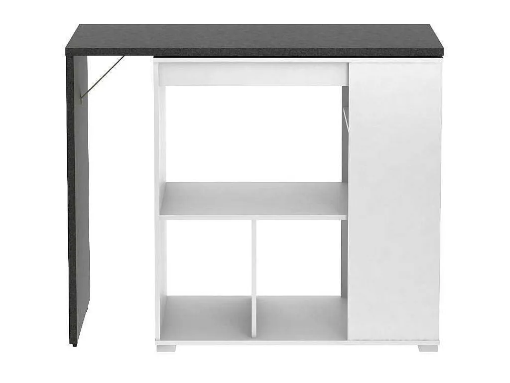 Draaibaar Barmeubel Saturne - Wit En Beton-Vente-unique Sale