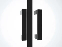 Draaibare Douchedeur - 70 X 195 Cm - Matzwart - Gehard Glas - Sarasota-Shower & Design Outlet
