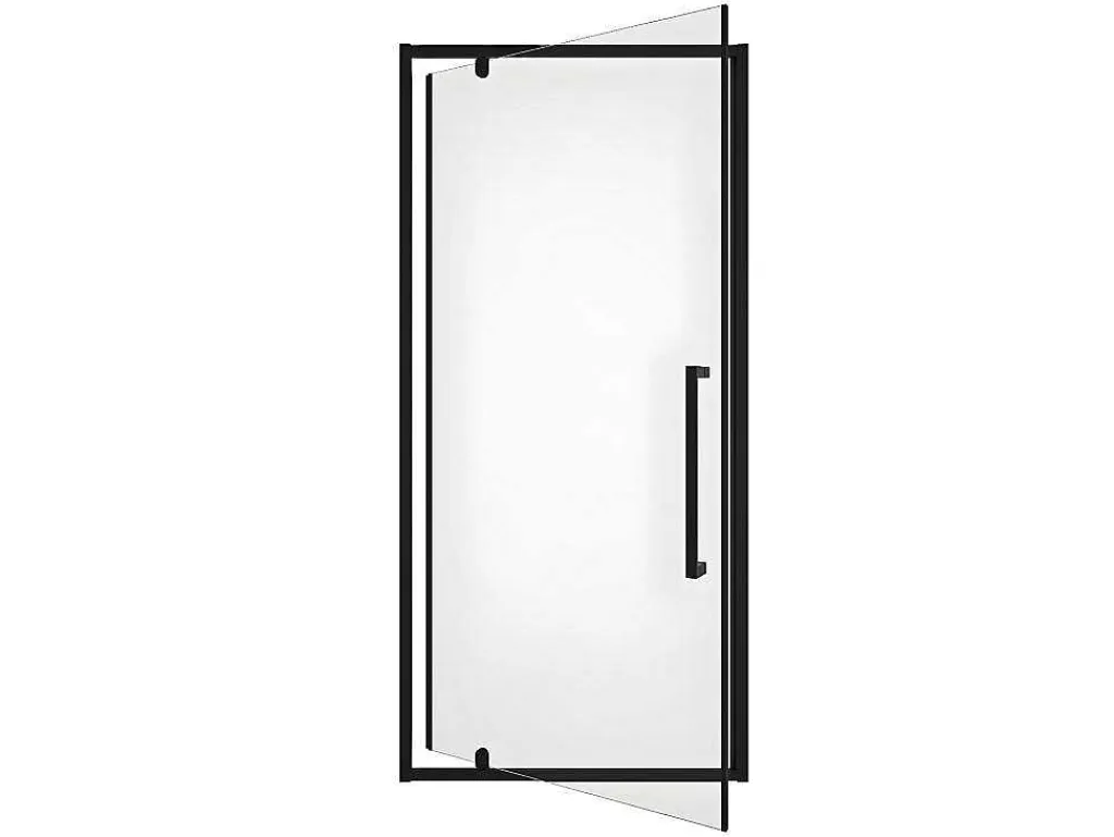 Draaibare Douchedeur Van Matzwart Metaal - Industriele Stijl - 90 X 195 Cm - Tamri-Shower & Design Hot