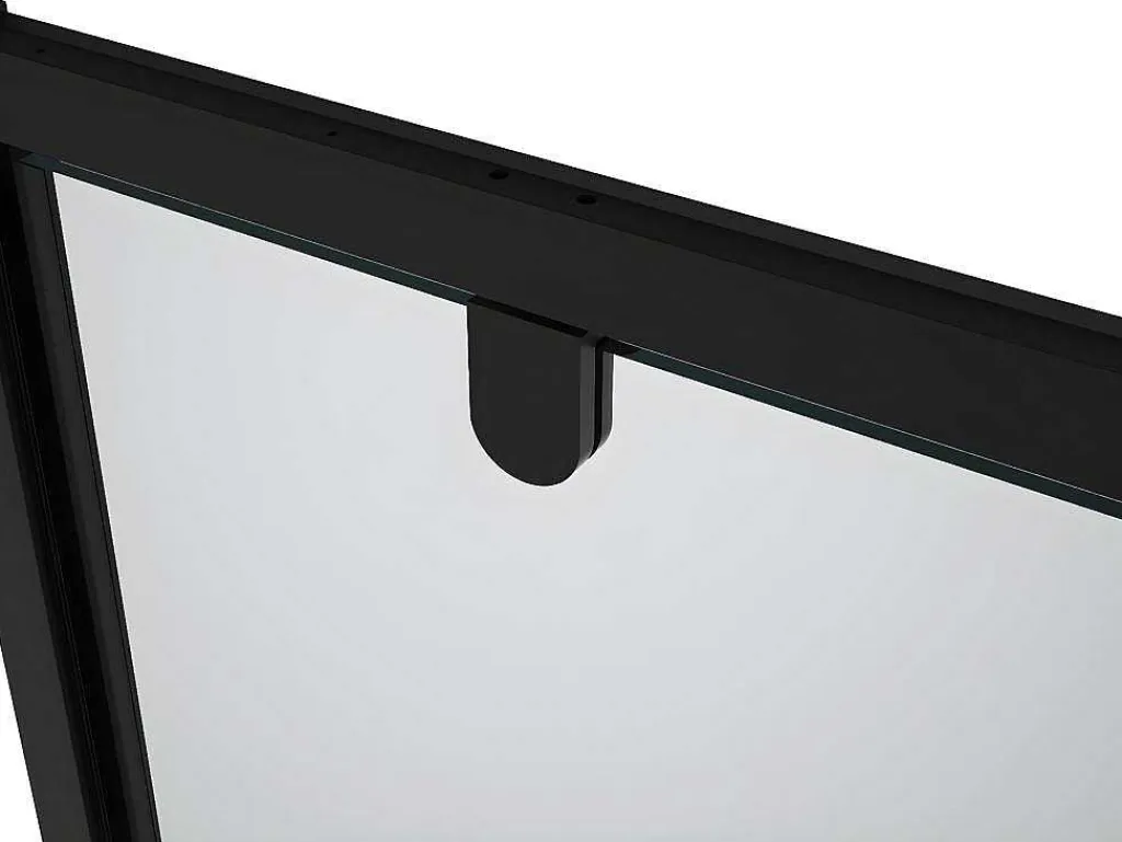 Draaibare Douchedeur Van Matzwart Metaal - Industriele Stijl - 90 X 195 Cm - Tamri-Shower & Design Hot