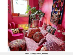 Draaibare Fauteuil Hand Catchy Van Fluweel - Fuchsia-Vente-unique Clearance