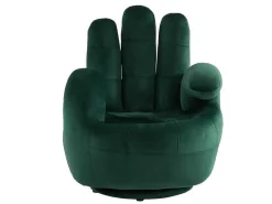 Draaibare Fauteuil Hand Catchy Van Fluweel - Spargroen-Vente-unique Clearance
