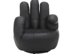Draaiende Fauteuil Catchy Van Kunstleer - Zilverkleurig-Vente-unique Outlet