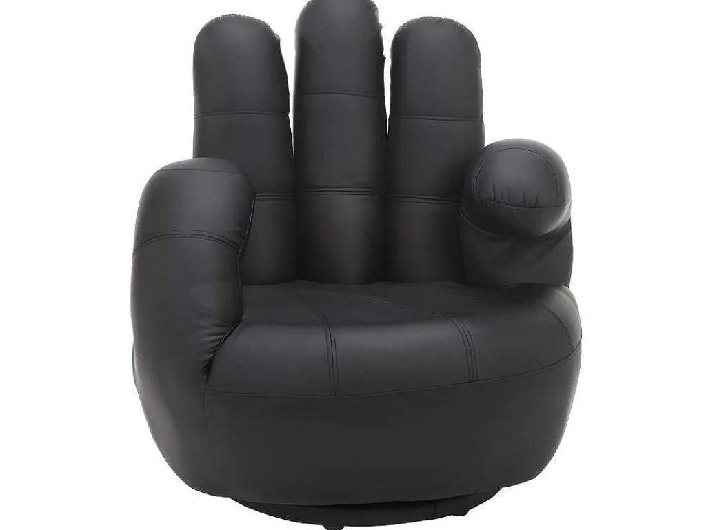 Draaiende Fauteuil Catchy Van Kunstleer - Zilverkleurig-Vente-unique Outlet