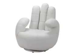 Draaiende Fauteuil Catchy Van Kunstleer - Wit-Vente-unique