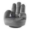 Draaiende Kinderfauteuil Catchy Van Fluweel - Antraciet-Vente-unique Hot