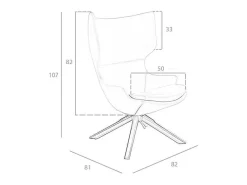 Draaifauteuil In Eco-Leer 5072-Angel Cerda Clearance