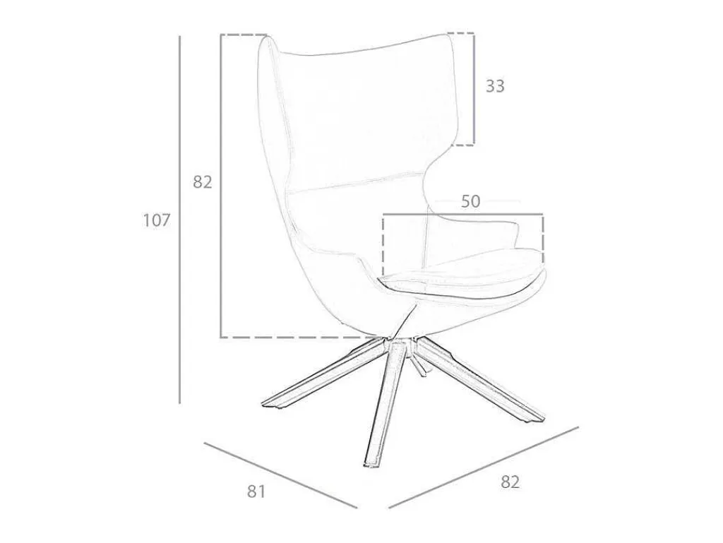 Draaifauteuil In Eco-Leer 5072-Angel Cerda Clearance