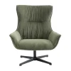Draaifauteuil Van Groen Ribfluweel Galati-Vente-unique Discount