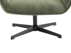 Draaifauteuil Van Groen Ribfluweel Galati-Vente-unique Discount
