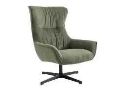 Draaifauteuil Van Groen Ribfluweel Galati-Vente-unique Discount