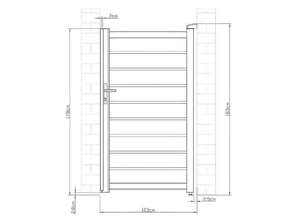Draaihekje Van Aluminium - Antraciet - L100Xh176 Cm - Primo-EXPERTLAND New