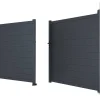Draaipoort Van Aluminium Antraciet - L397 X 181 Cm - Nazario-EXPERTLAND Clearance