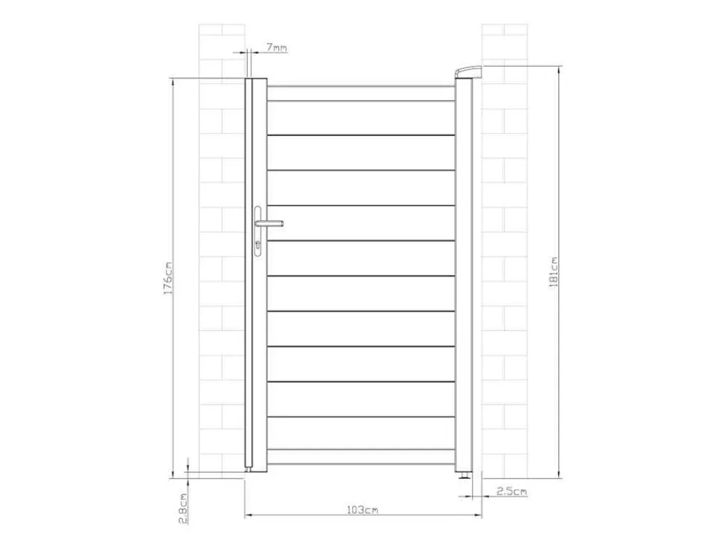 Draaipoort Van Aluminium Antraciet - L103 X 181 Cm - Nazario-EXPERTLAND Online