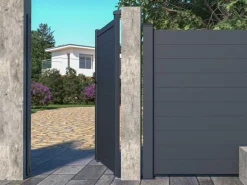 Draaipoort Van Aluminium Antraciet - L103 X 181 Cm - Nazario-EXPERTLAND Online